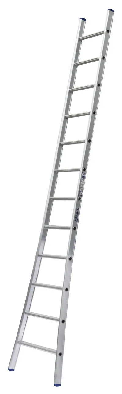 Enkele ladder met uitgebogen bomen (6 t/m 18 sporten)