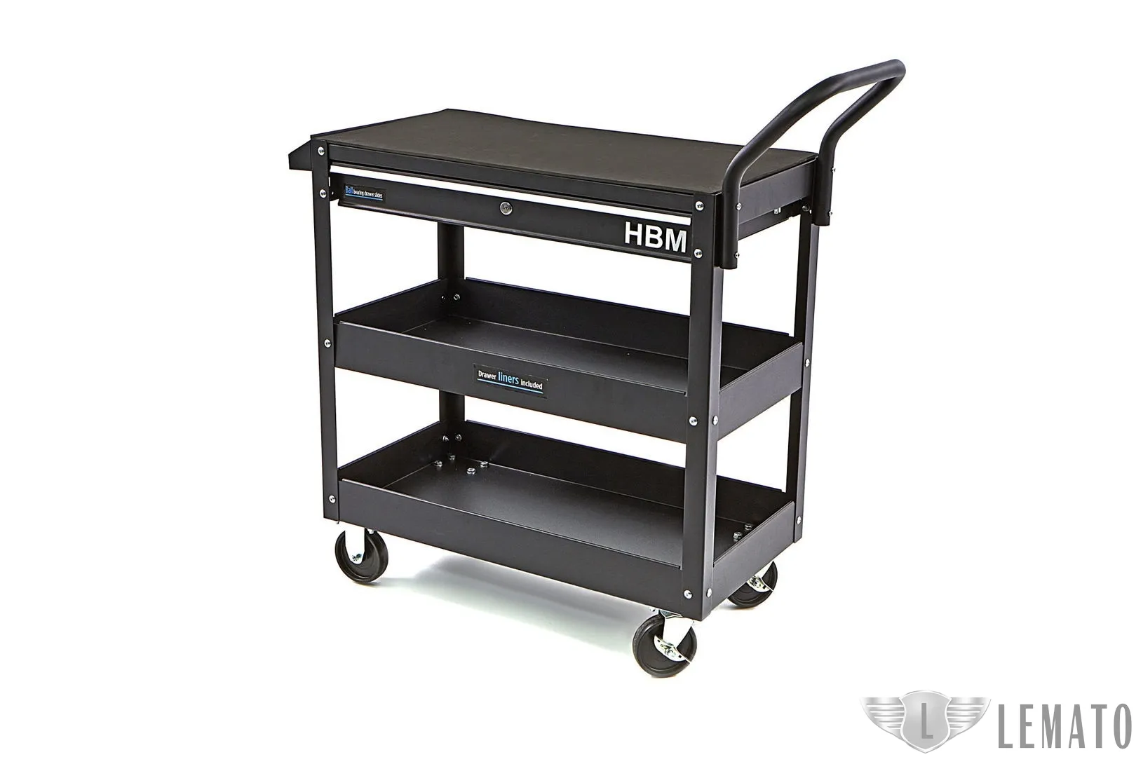 HBM Deluxe 3 Laags Universele Gereedschapswagen Met La en Rek