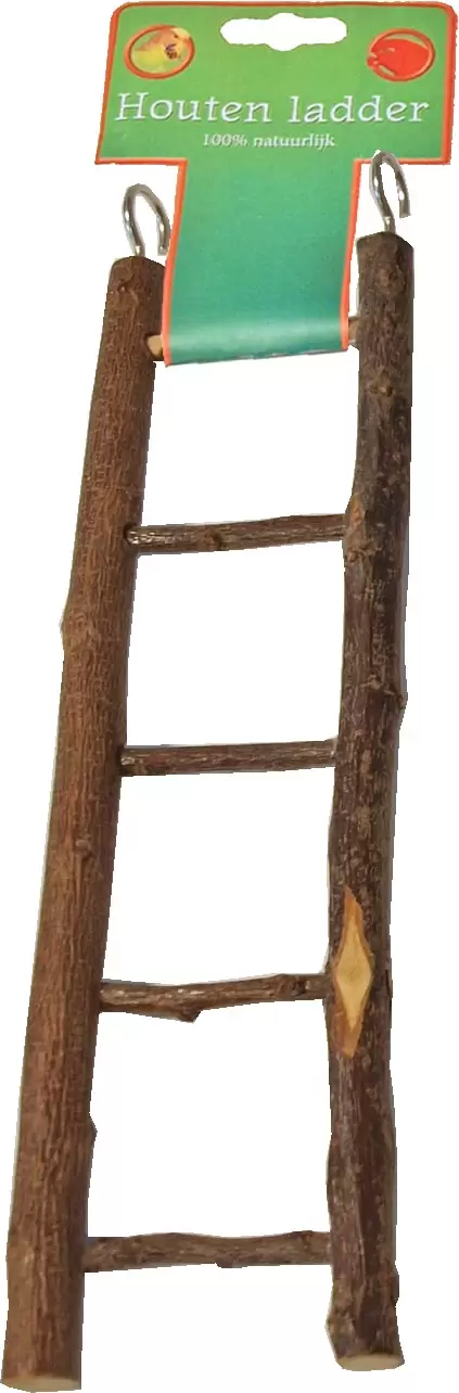 Houten ladder 5 traps naturel