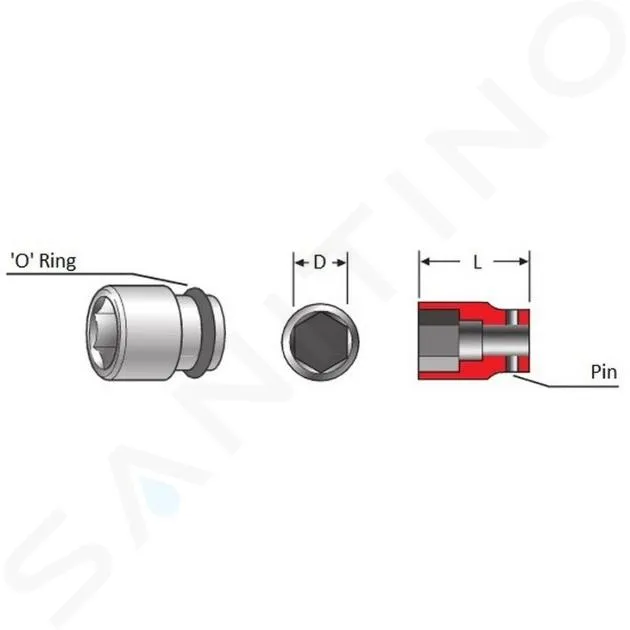 MAKITA TOEBEHOREN  DOPSLEUTEL 32X95 MM 1348594