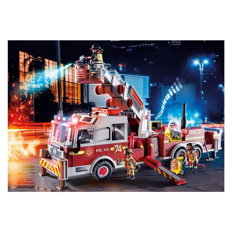 PLAYMOBIL ACTION HEROES BRANDWEERWAGEN: US TOWER LADDER  70935