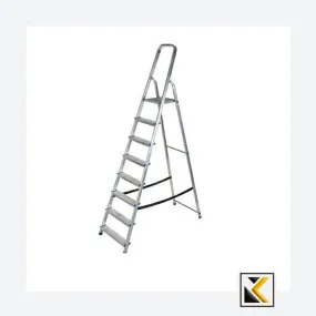 Vrijstaande aluminium ladder met 8 treden